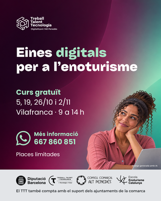 Cartell TTT · Digital · Curs Eines digitals per a l’enoturisme (2).png