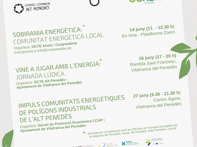 COMENÇA LA SETMANA EUROPEA DE L'ENERGIA SOSTENIBLE AMB L'OBJECTIU D’ACCELERAR LA TRANSICIÓ CAP A L'ENERGIA NETA