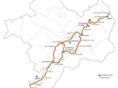 El CONSELL COMARCAL APROVA EL PROJECTE DEL SENDER DE LA VIA AUGUSTA AL SEU PAS PER L’ALT PENEDÈS