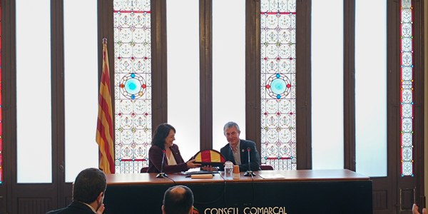 LA PRESIDENTA DEL PARLAMENT DE CATALUNYA VA VISITAR EL CONSELL COMARCAL